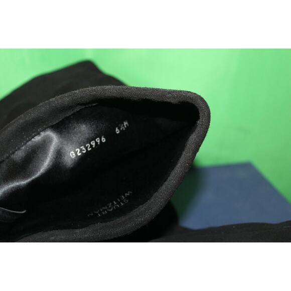 Stuart Weitzman Tiemodel Black Suede High Heel Boots G232996 Women's 6.5M - Picture 13 of 16